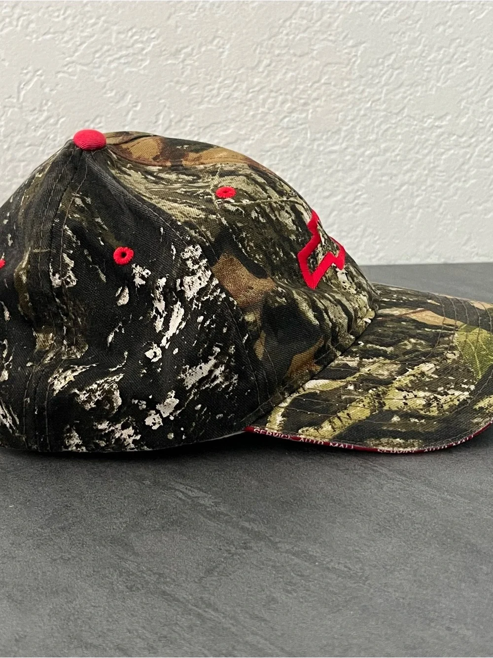 Chevrolet Cap Hat Camouflage Chevy Red Logo Camo -Service Automall Hook & Loop